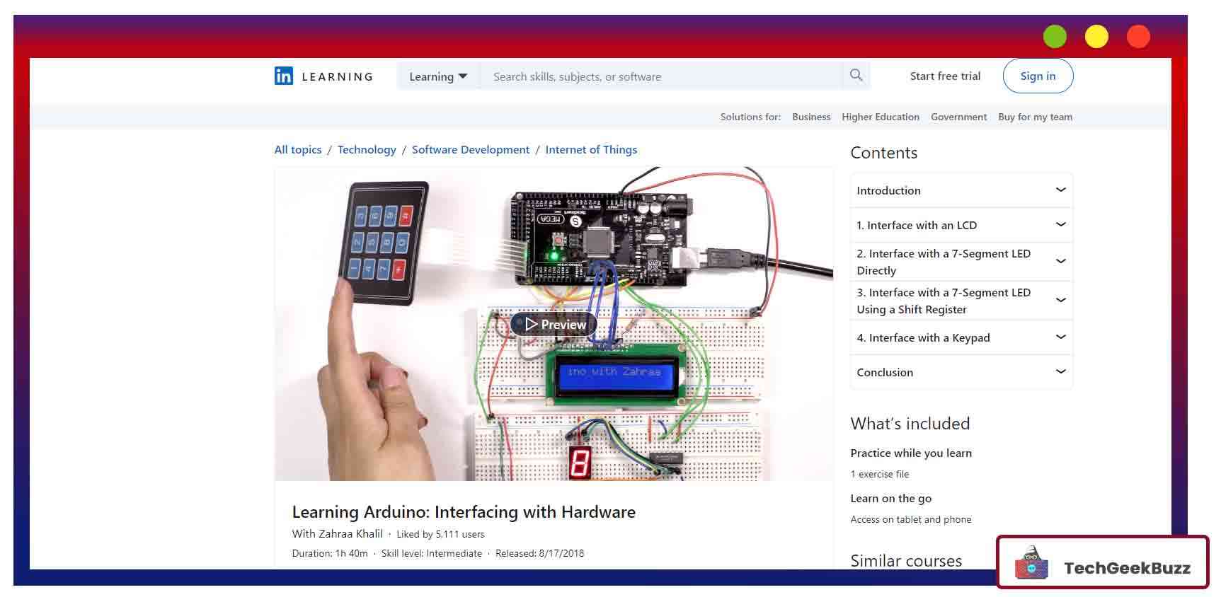 Learning Arduino: Interfacing with Hardware