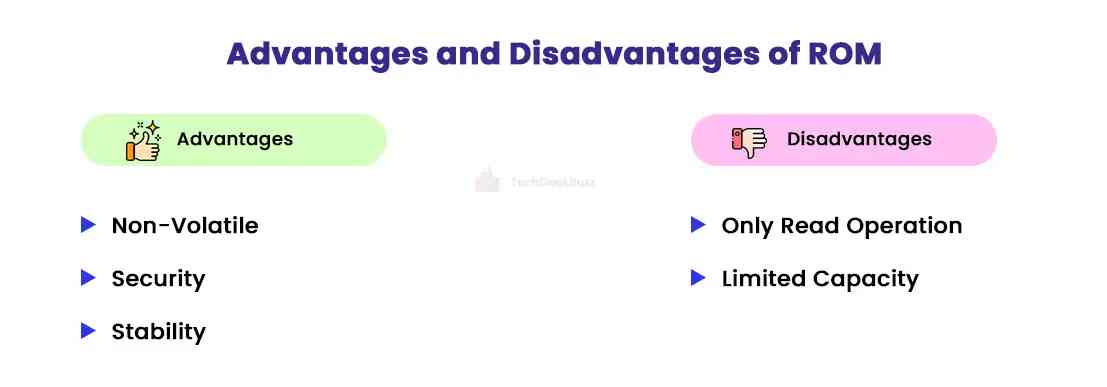 Advantages and Disadvantages of ROM